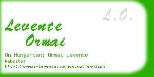 levente ormai business card